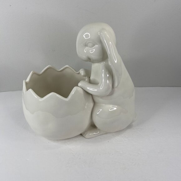 Rae Dunn Hop Bunny Easter Planter Pot Container - Picture 6 of 9